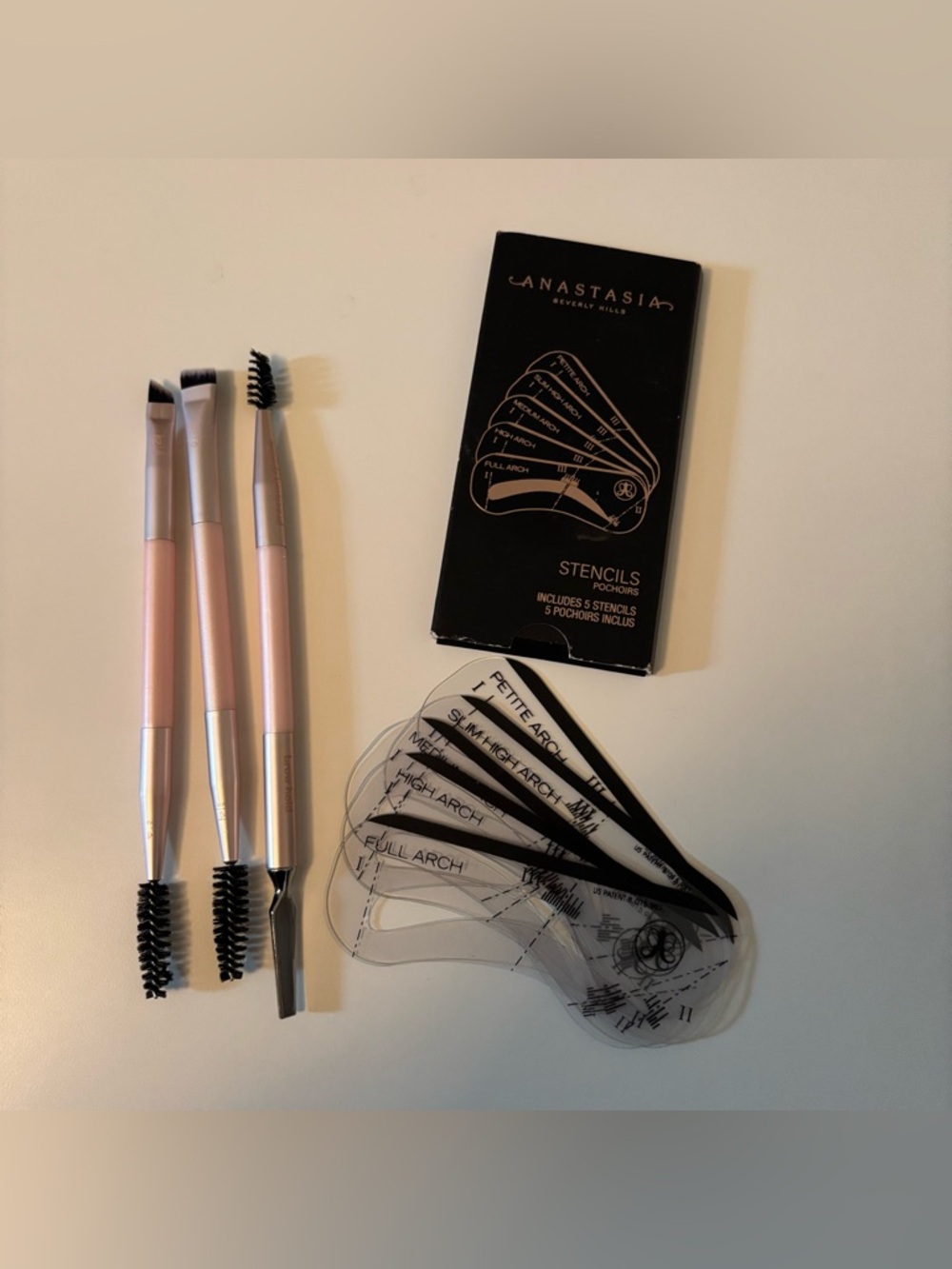Real Techniques Brow Brushes & Anastasia Beverly Hills Stencils